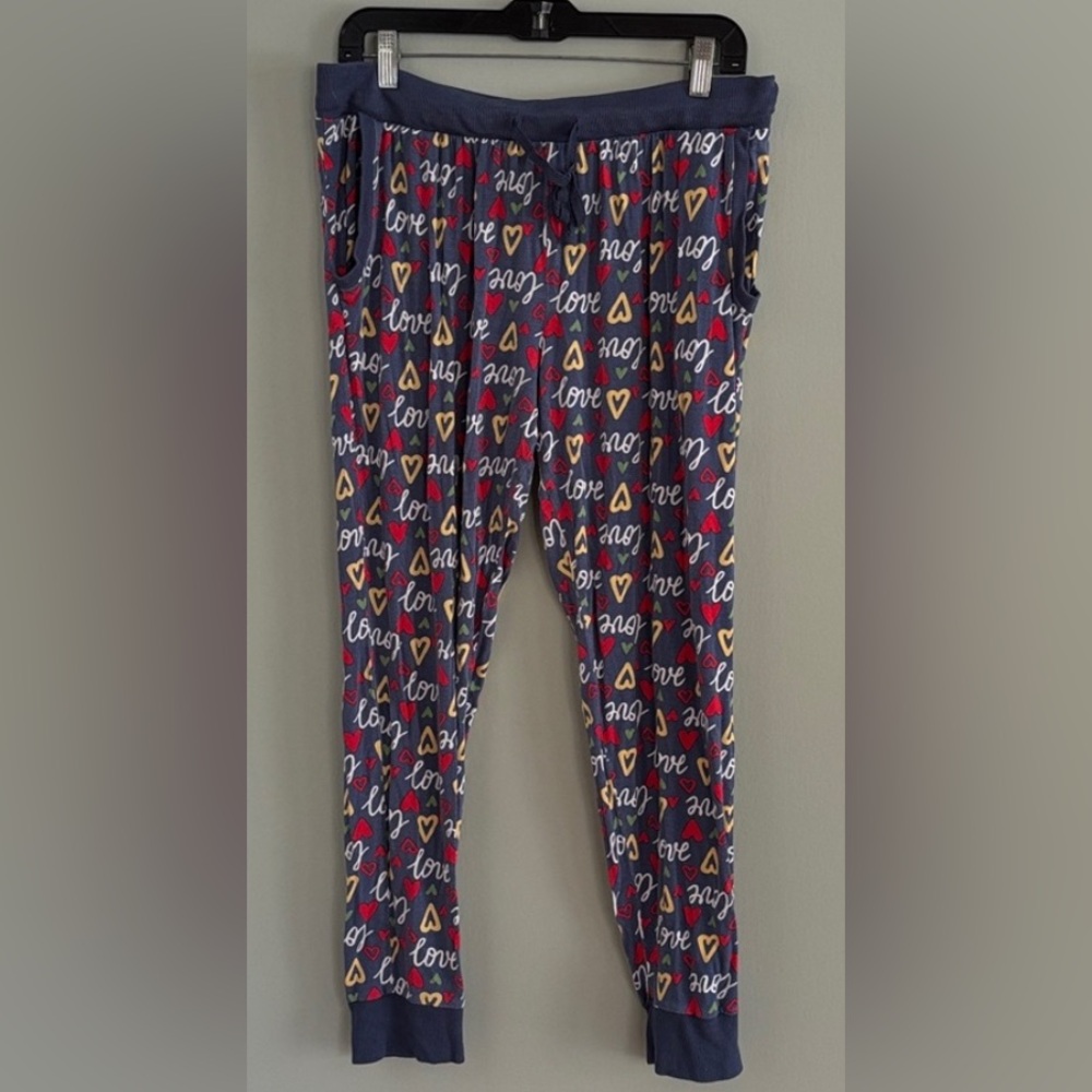Serra Girls’ Dark Blue Ankle Length Cozy Soft Love Pajama Pants PJs Size L Large